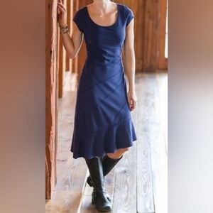 Athleta Cresendo Dress Womens Size Small Tall Athleisure Asymmetrical Nylon